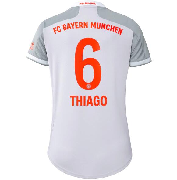 Bayern Munich Women Away Kit Soccer Jersey Thiago #6 2020/21